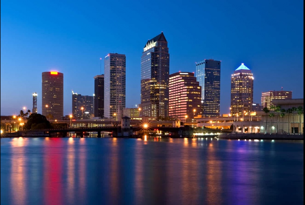 Tampa, Florida, skyline and waterline