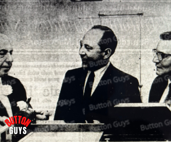 (L-R) Blackie Horowitz, Labor Commissioner Lou V. Tempera, and Frank Tortorici, at union headquarters.